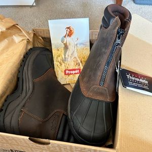 Propet Fairbanks Mid Zip Brown Boots. 10.5 New in Box